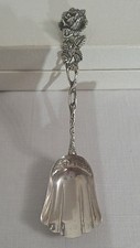 1 L&Ouml;FFEL ZUCKERL&Ouml;FFEL - Albert Bodemer, AB 835 Silber Punzen - Motiv Rose