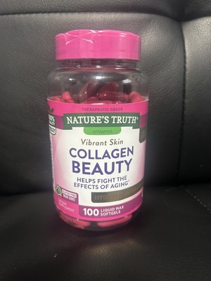 Anti Aging COLLAGEN Nature's Truth Collagen 100 Liquid Max Softgels 6/25 SEALED