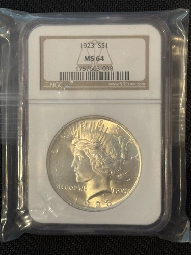1923 Peace Silver Dollar NGC MS 64
