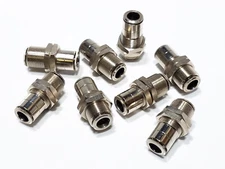 (8) Weatherhead 1174x6 3/8" Tube OD Bulkhead Union Connector Push to Connect