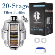 20 Stage Shower Head Filter Purifier with Filter for Hard Water Softener/Filter