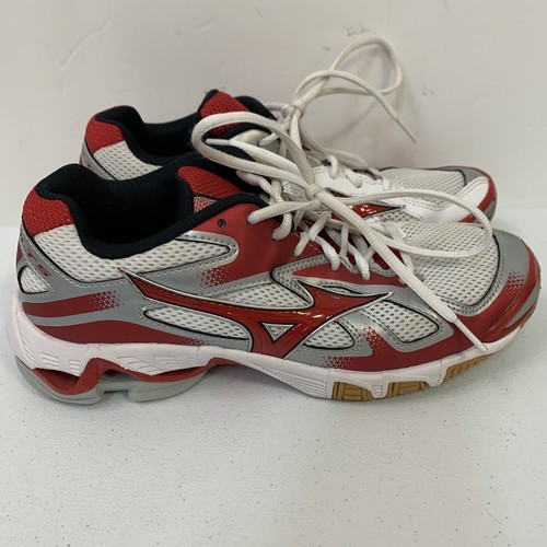Mizuno Wave Bolt 2 Court Volleyball Athletic Shoes Women’s 9.5 Red W/ White Mesh - Picture 3 of 10