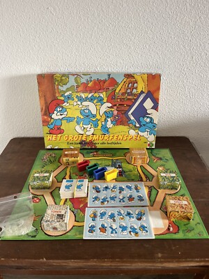 VINTAGE GRAND SCHTROUMPF Pince Peluche 1983 Peyo Officiel