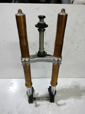 2003 2004 KAWASAKI ZX6R 636 OEM FRONT FORK FRONT END W/ TRIPLE