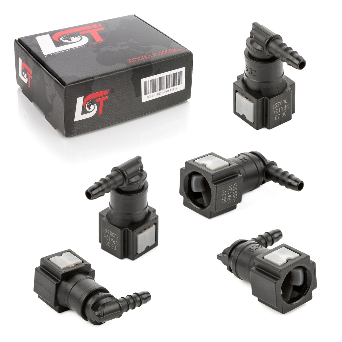 5x Quick Release Fuel Line Hose Coupling L-Piece Narrow 6.3 * 5mm