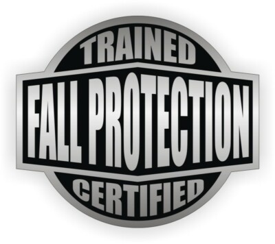 20 pcs Fall Protection Trained Certified Hard Hat Stickers Helmet Decals Silver