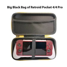 Big Black Bag for Retroid Pocket 4/ 4Pro Handheld Game Console Pack Grip Carry