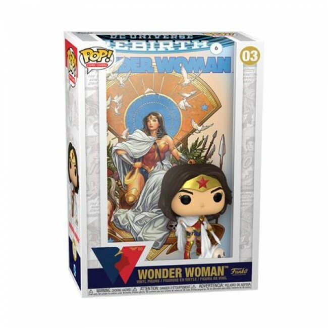 WONDER WOMAN: 80TH ANNIVERSARY - POP FUNKO VINYL COVER 03 REBIRTH ON THRONE
