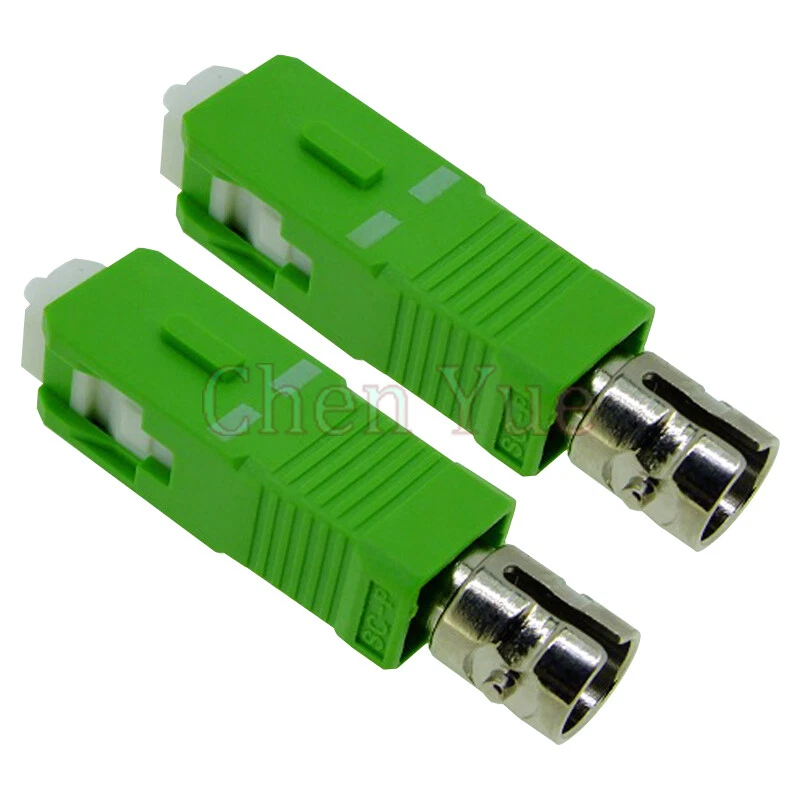 2pcs ST PC Female to SC APC Male Fiber Optic Adapter SM ST-SC Hybrid Connector - Image 4 of 4