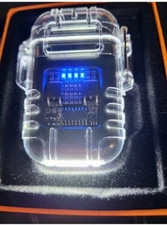 Rechargeable Windproof Transparent Waterproof Plasma Arc Electric Lighter Light