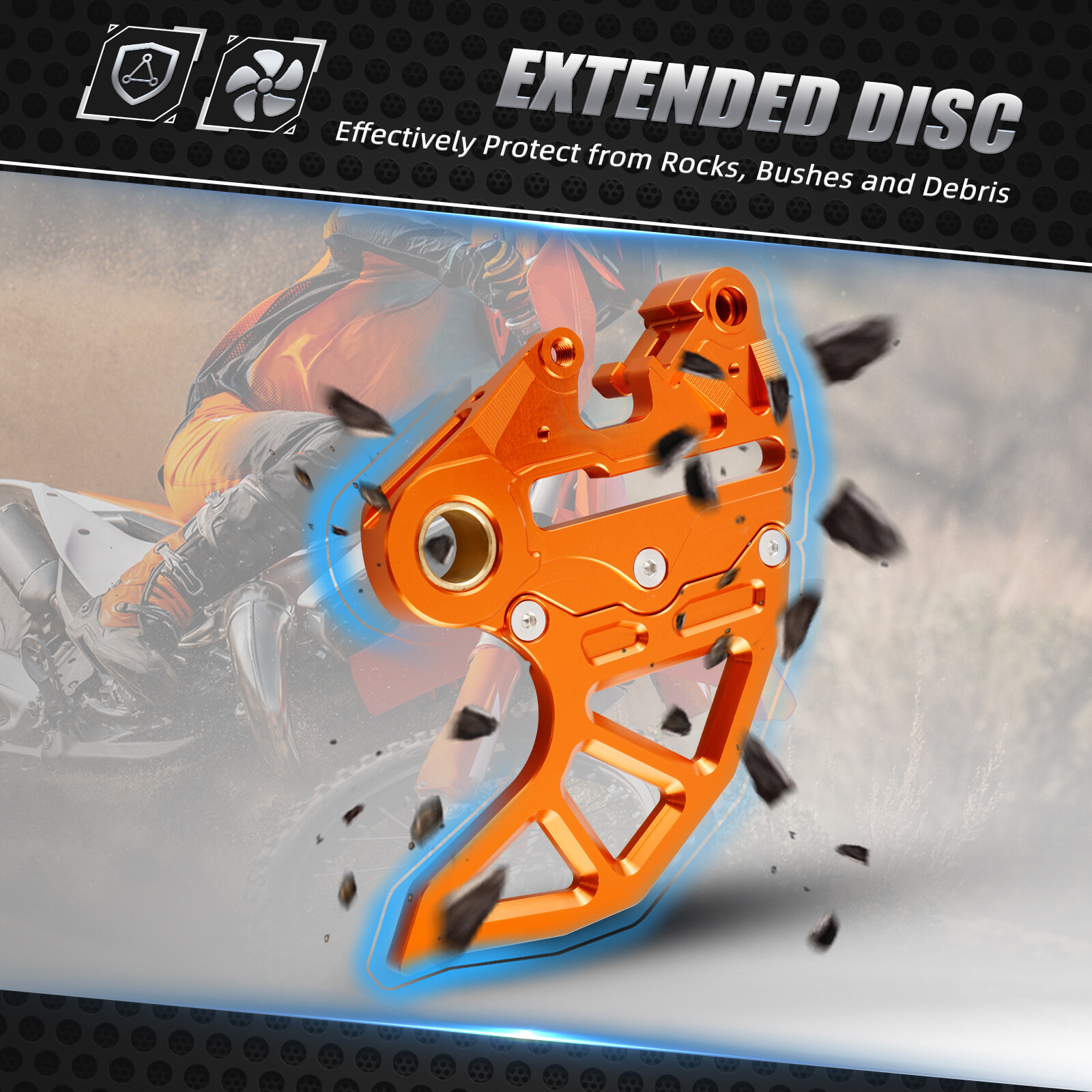 Billet Rear Brake Disc Cover Guard For KTM 150 250 300 350 450 500 SX