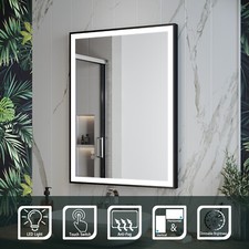 LED Bathroom Mirror With Shaver Socket / Demister / Illuminated Lights 600x800mm