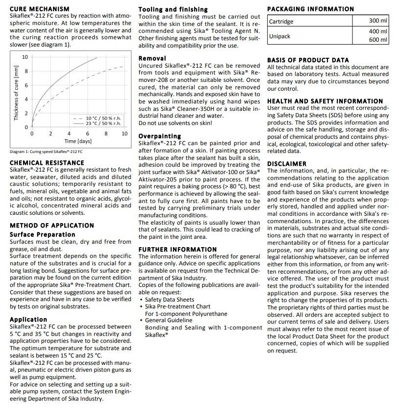 SIKA - Mastic D'étanchéité Thixotrope Pour Véhicules - Applications Intérieures - Sikaflex-212 FC Blanc - Adhère Sur Les Supports Types Carroserie Industrielle - Pour Les Profesionnels - 400ml