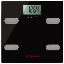 Walgreens Digital Glass Scale With Body Analysis Features, Black