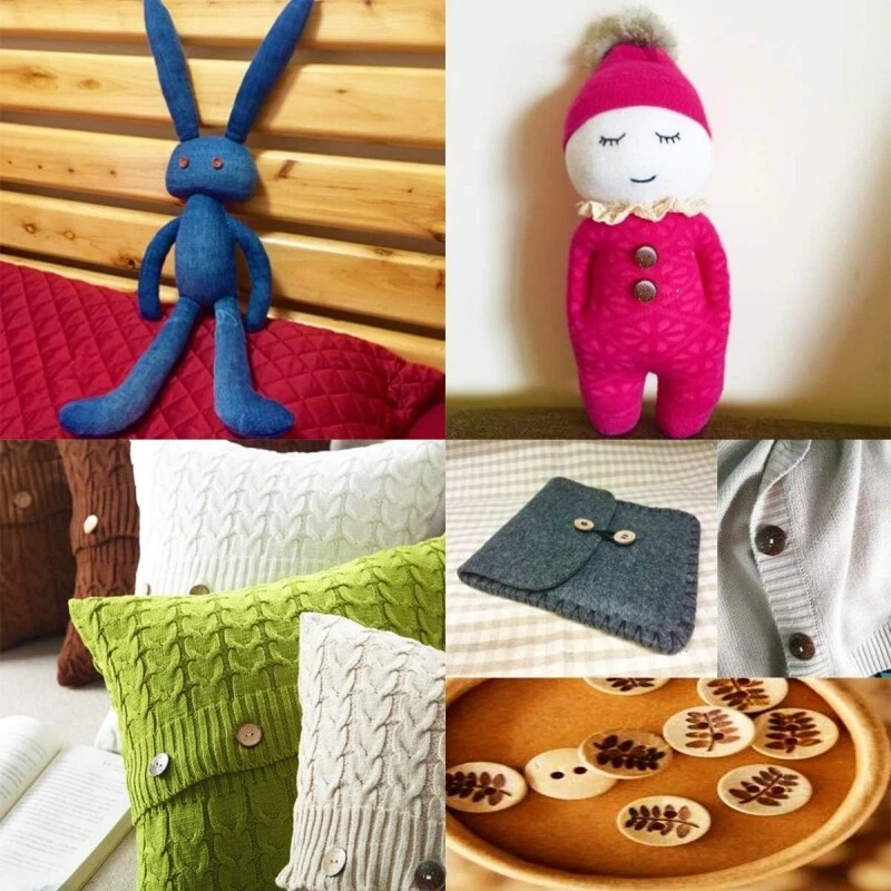 50/100pcs Coconut Shell Buttons 2-Holes Coconut Button For Sewing DIY Crafts - Image 4 of 4