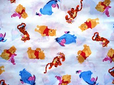 Disney Pooh Quilt Cotton Fabric by 23" x 44"