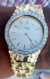 seiko gold nugget watch mens