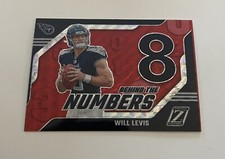 2023 Zenith Football Will Levis RC Behind The Numbers Red #29, Card Error