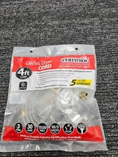 Certified Appliance Accessories 90-1020 Dryer Power Cord 30-Amp 4'