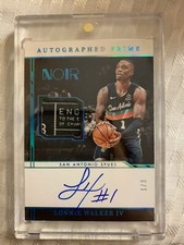 2021-22 Panini Noir Lonnie Walker IV Auto Prime Laundry Tag Jersey # 1/3 1/1