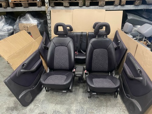 Mercedes W168 MB A-Klasse Teilleder Leder Ausstattung lang Dunkelgrau schwarz