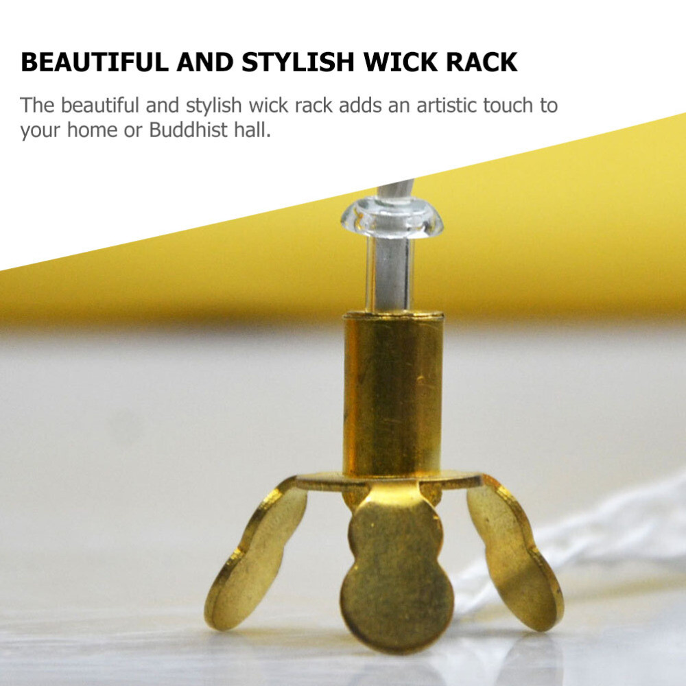 20 Stück Kerzen Dochthalter Edelstahl - 3-Loch Docht Zentriervorrichtung 9,5x2,5cm Für DIY Kerzen