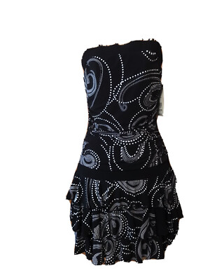 monochrome cocktail dress