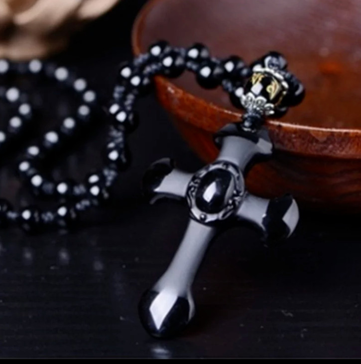 Halskette Damenkette Herrenkette Kreuzkette Rosenkranzkette Glaube Betkette