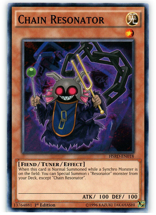 Yu-Gi-Oh! Karte Chain Resonator (HSRD-EN018) – High-Speed Riders, 1st Edition, Common