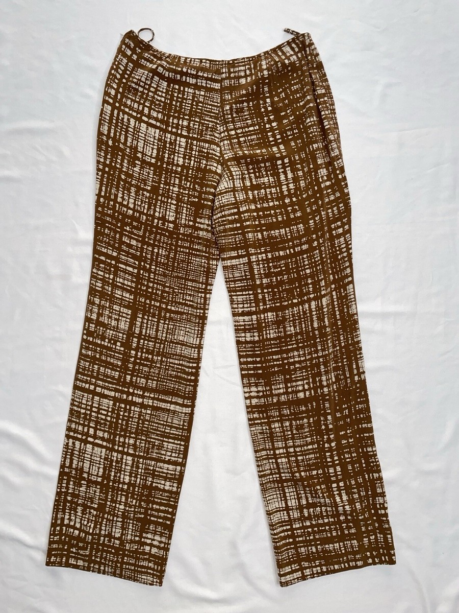Prada Vintage Archive Spring 1996 Brown Tweed Print Silk Prada Vintage Archive Spring 1996 Brown Tweed Print Silk