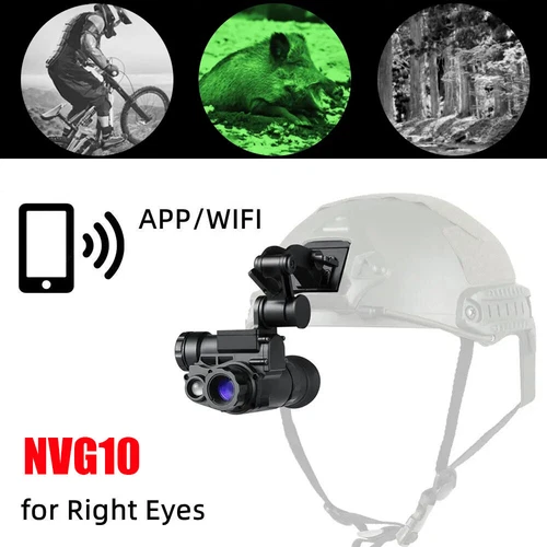 NVG10 Night Vision Goggles Monocular 6x Zoom IP66 For Helmet Hunting Observation - Picture 1 of 14