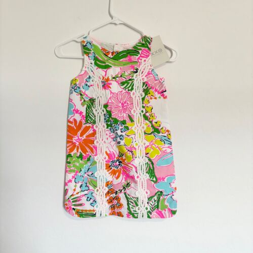 Lilly Pulitzer Target Girls Dress Nosey Posey Lace Trimmed Party Size 6 (6X)