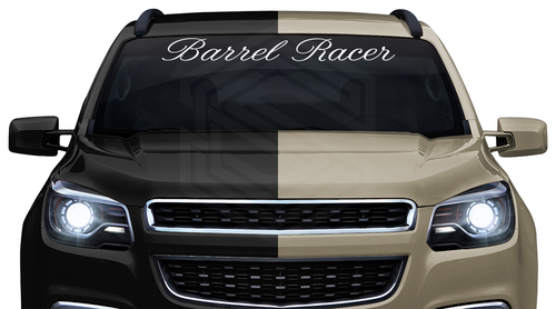 BARREL RACER Decal Sticker Windshield Window Vinyl Banner Graphic Rodeo Car Auto - Picture 2 of 4