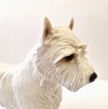 NYMPHENBURG  PORCELAIN WEST HIGHLAND TERRIER DOG FIGURINE MODEL 700 ( 1931 )