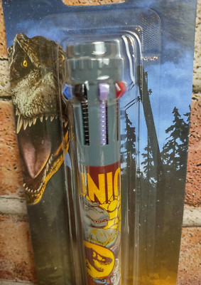 Jurassic World Dominion Fat Color Pen Donosaur T-Rex 1 Pen 8 Ink Colors Dino New