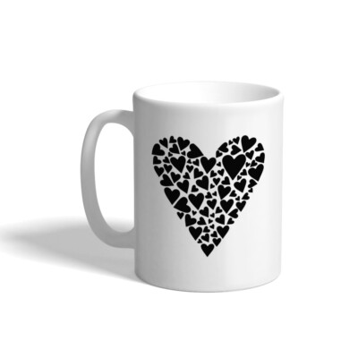 Ceramic Coffee Mug Heart Image Holidays and Occasions Valentines Day Tea Cup