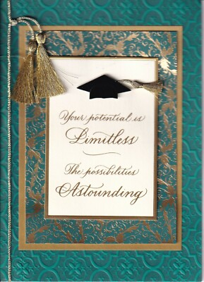 PAPYRUS GRADUATION CARD NIP MSRP $8.95 LIMITLESS CARD (M5)