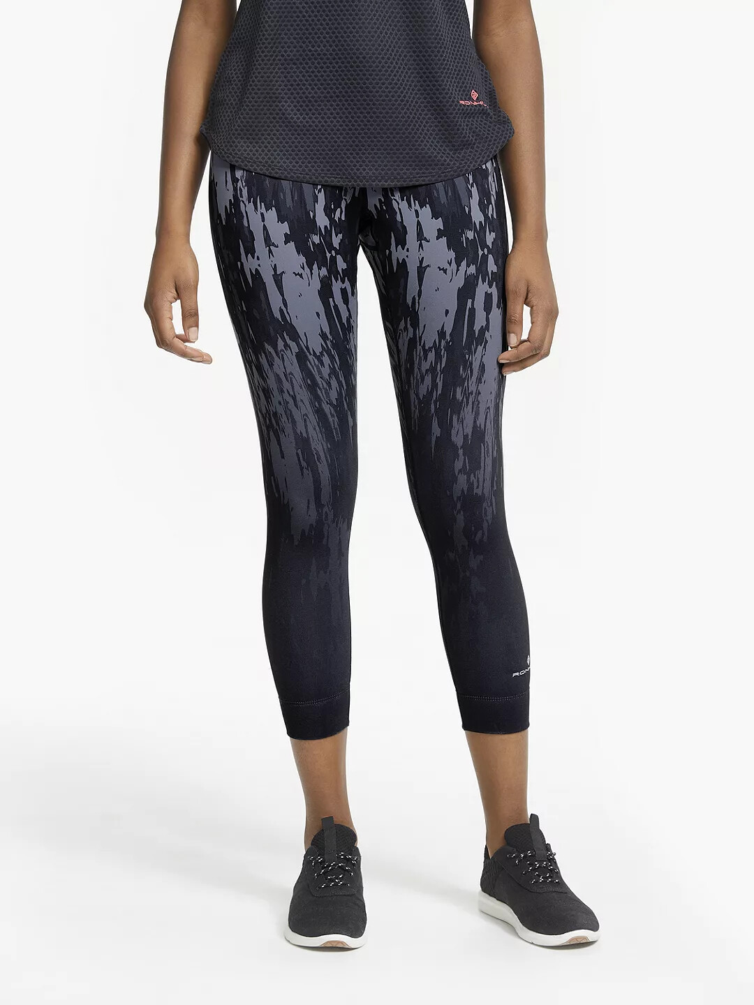 RONHILL RUNNING CROP LEGGINGS WOMENS LADIES MOMENTUM CAPRI DRI GYM