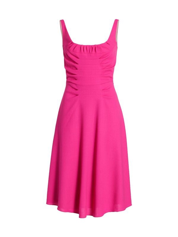 knee length dresses for ladies Belgium Dress in Red Double Crepe main image 0