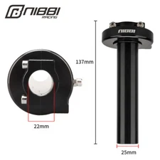 NIBBI 7/8" Motorcycle Handlebar CNC Aluminum Throttle Twist Grip Tube Black 22mm
