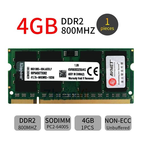 4GB 2GB 1GB DDR2 PC2-6400 800MHz KVR800D2S6/4G Laptop Memory For Kingston LOT - Picture 8 of 10