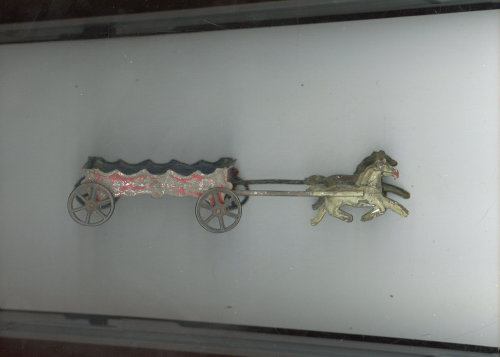 Late 1800's Tin/Steel Horse Drawn Wagon antique  Toy