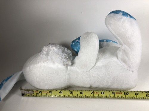 Plush Bunny Rabbit White Blue Polka Dot Egg Easter 11” Stuffed Animal Toy - Picture 8 of 9