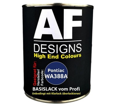 1L Autolack für Pontiac WA388A Blue Me Away Metallic Perl X.  Autolack Spritzfer