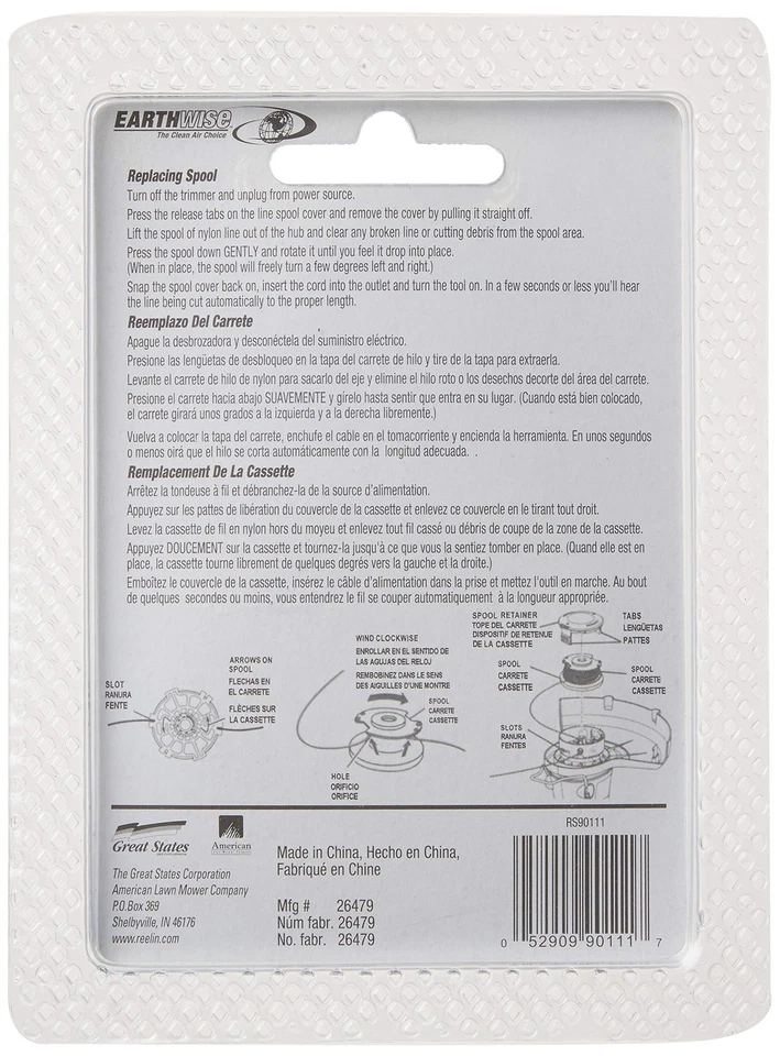 Earthwise RS90111 Replacement .065" Line Spool for Model ST00011, ST00013, ST... - Image 3 of 4