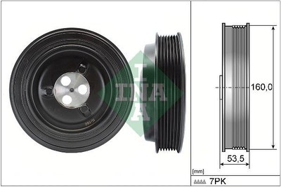 Pulley, Crankshaft INA 544 0132 10 for Transit Box (FA__) 2.2 2011-