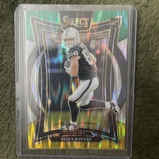 2024 Select Brock Bowers Premier Level Yellow Green Black Prizm Shock RC #118