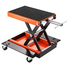 VEVOR Motorcycle Lift 1100lbs ATV Scissor Lift Jack with Dolly & Hand Crank |...