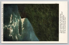 Vintage Linen Postcard Old Man of the Mountains Franconia Notch NH