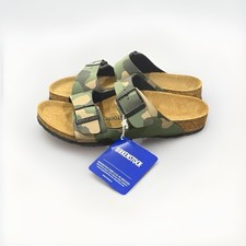 Birkenstock Arizona Kids Size L3 Sandals EU 34 Desert Soil Camouflage Greenm NWT